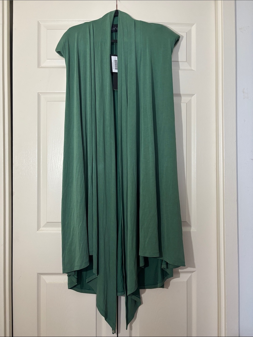 NWT Ozai N Ku Jade Green Draped Duster Dress 1